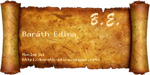 Baráth Edina névjegykártya